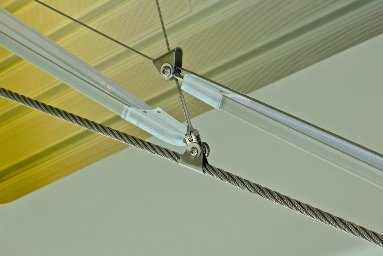 Ed Carpenter’s Wichita Dwight D. Eisenhower National Airport signature sculpture Aloft cable detail shown in this photo. | Image 18 | Ed Carpenter, Artist