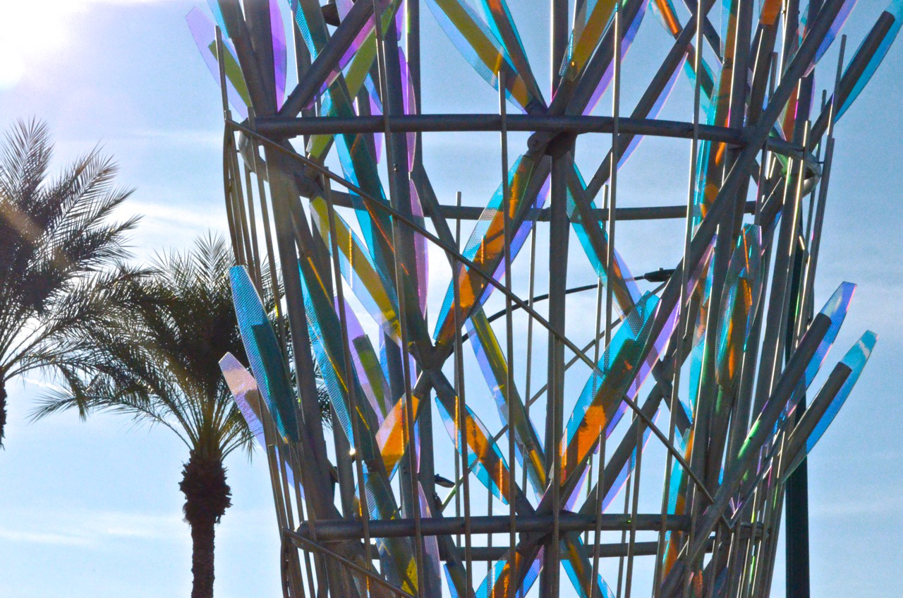 Ed Carpenter’s Mesaflora sculpture suggests an enormous botanical specimen blooming at the core of the Country Club Road light rail station. | Image 8 | Ed Carpenter, Artist